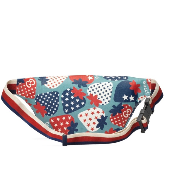 New GUCCI Strawberry Star Print children’s Fanny pack waist Belt Bag - Picture 5 of 11